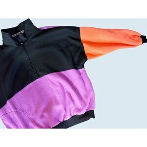 Vintage OCEAN PACIFIC OP Fleece Color Block Pullover 80s / 90s Size Large